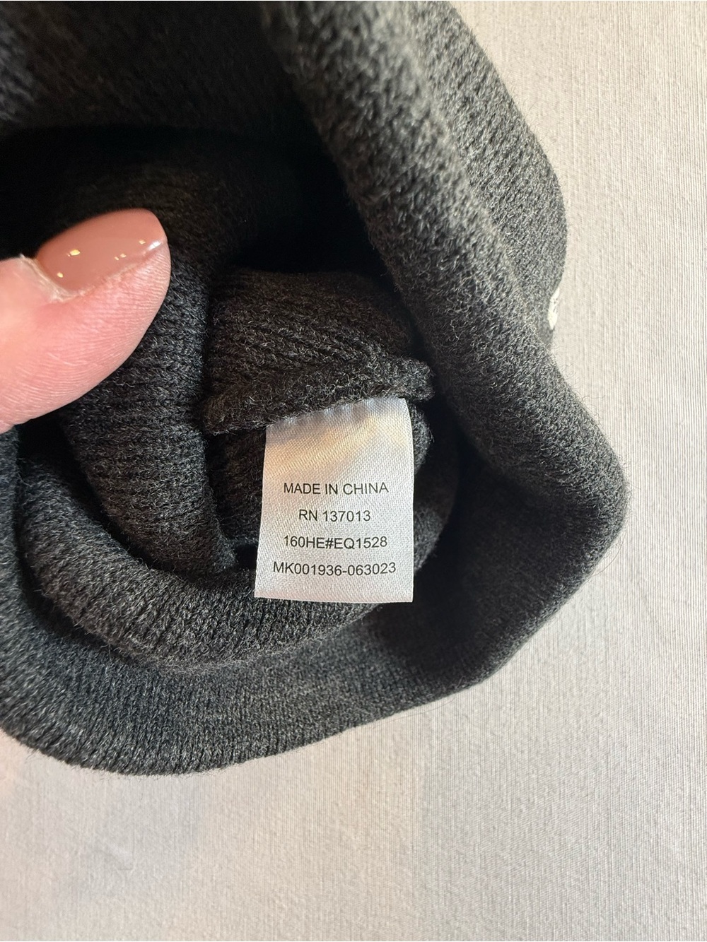 Marika Gray Knit Beanie One Size Winter Hat Soft Stretch - Picture 4 of 5